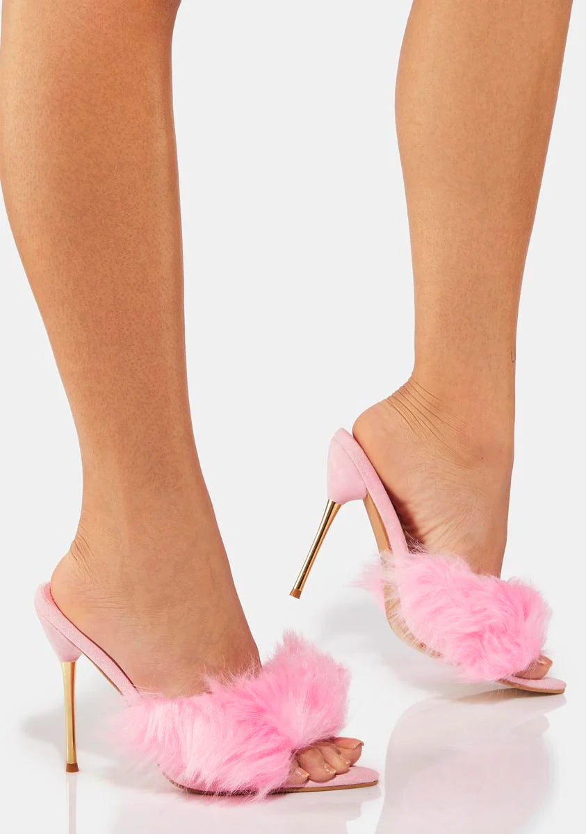 Darling Love Paces Marabou Heels
