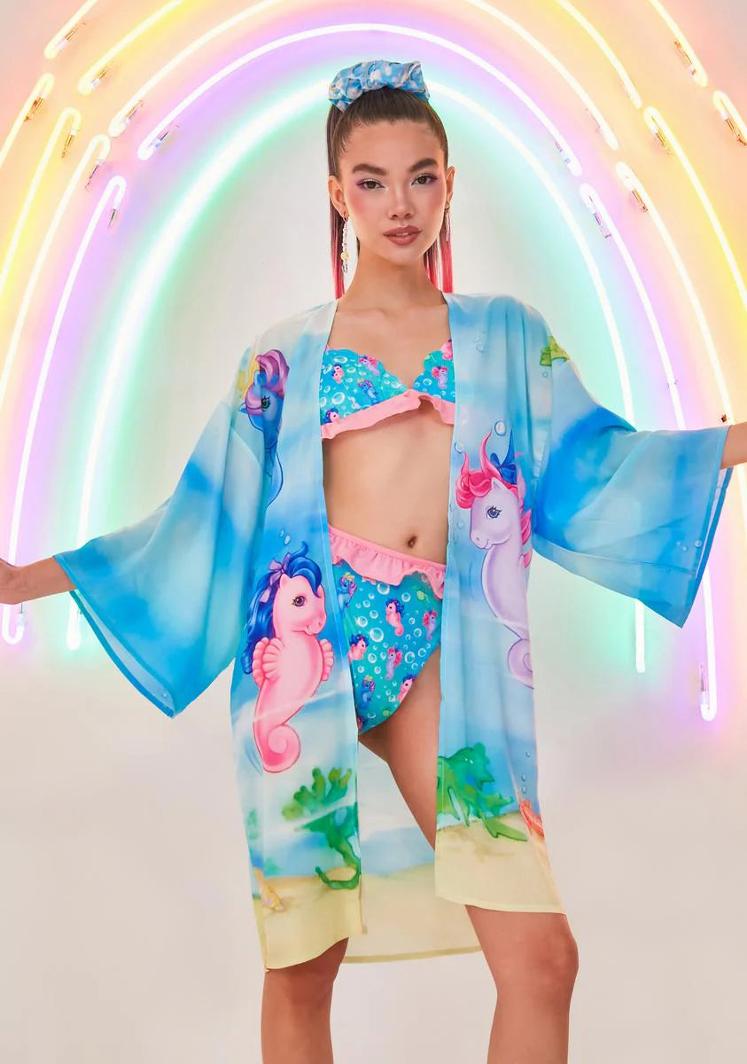 Aquatic Soul Chiffon Kimono