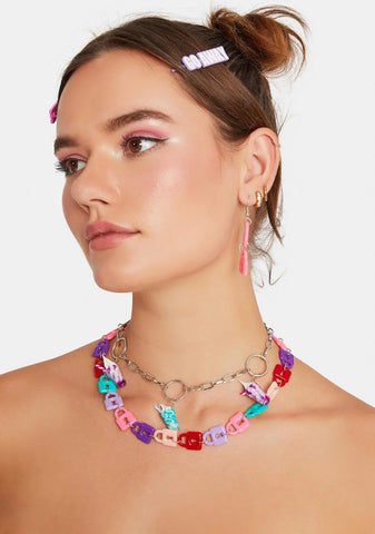 Extra Whip Layered Lock Necklace