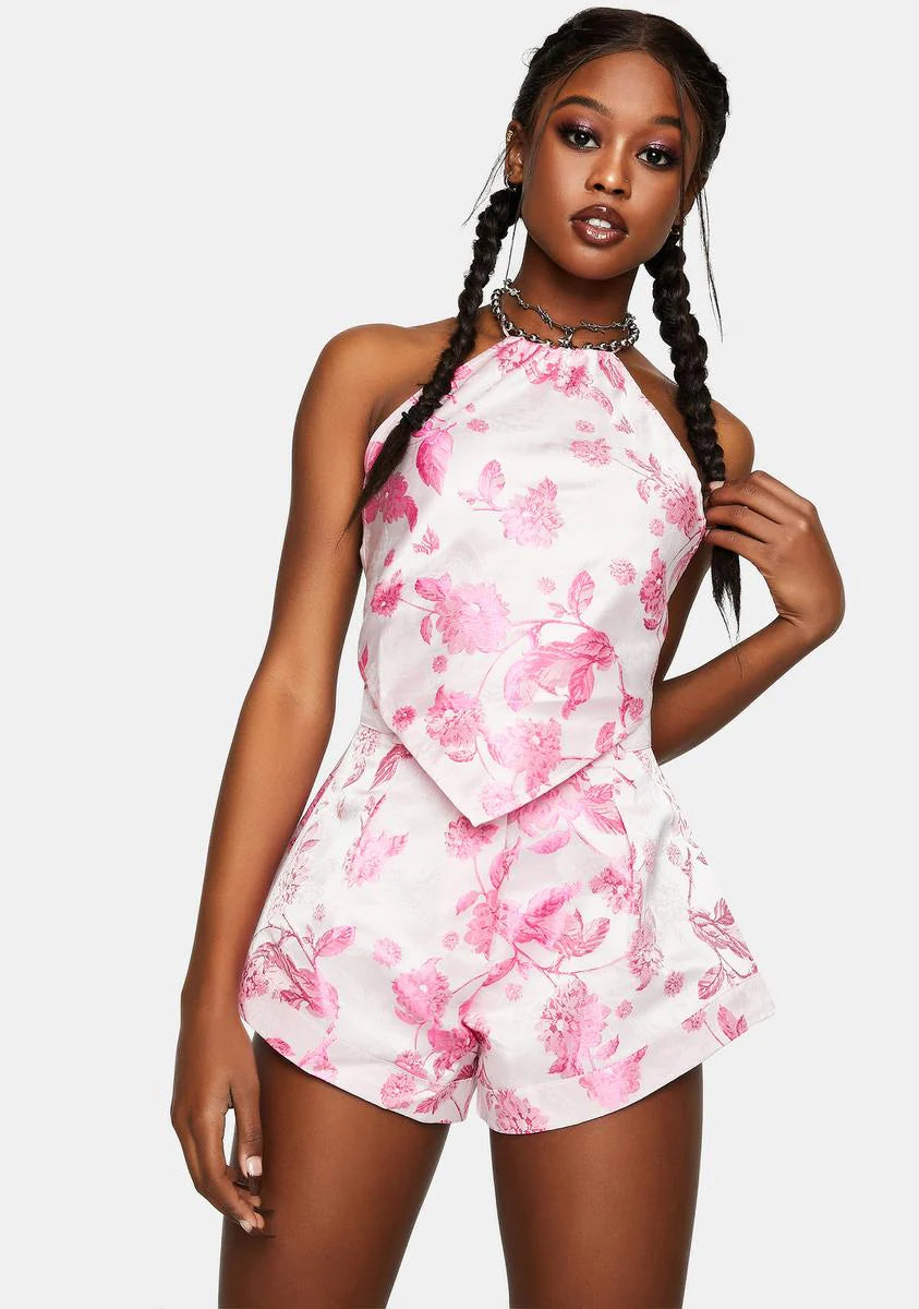 Pink In Bloom Mini Shorts