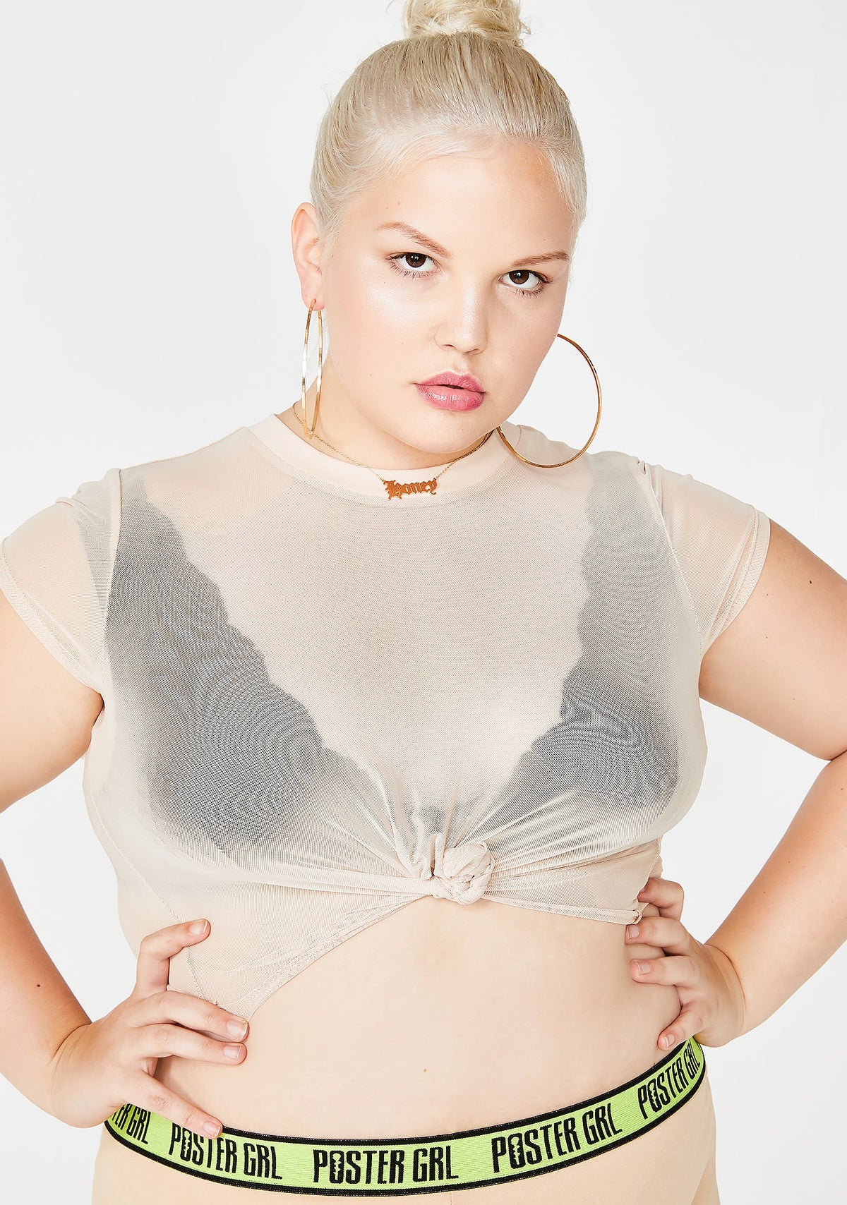 Charmed Miss Ya Knot Sheer Tee