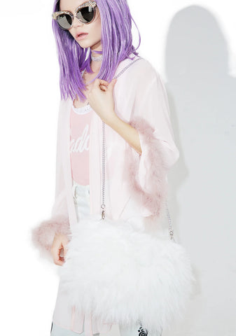 Snow Cop A Feel Fuzzy Shoulder Bag