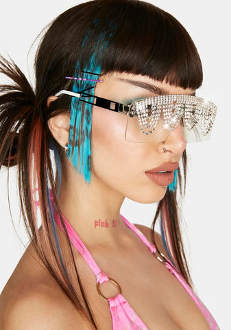 Icy Lustrous Visions Rhinestone Sunglasses