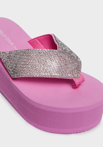 Spirit Walker Platform Sandals - Pink