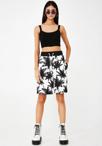 Palm Tree Graphic Shorts