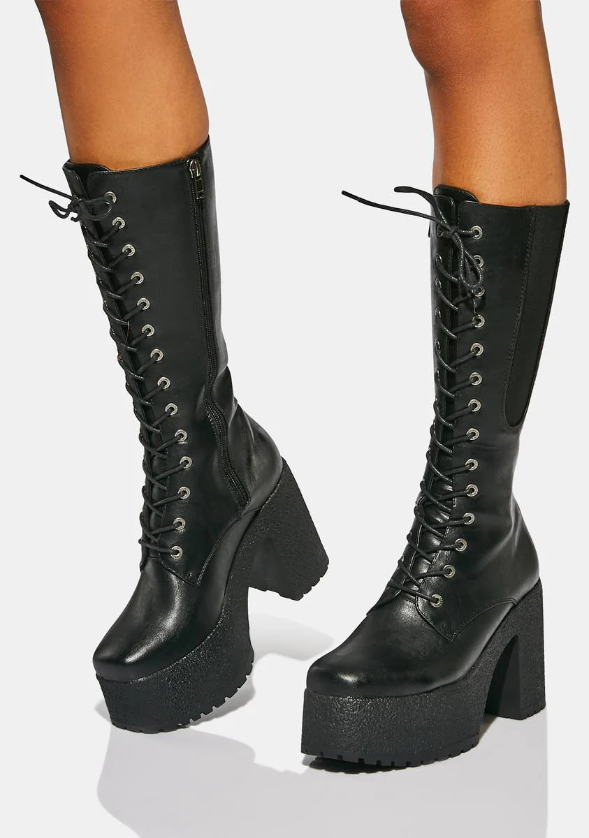 Sorrowful Platform Calf Boots