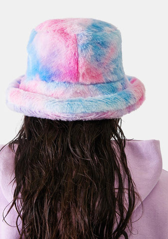 Candy Treats Tie Dye Fuzzy Bucket Hat