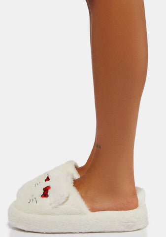 X Hello Kitty Fluffy Slippers
