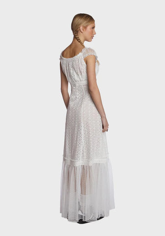 Junebug Feels Maxi Dress- White