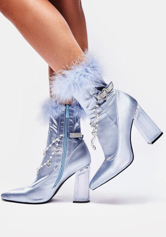 Royal Luv Me Or Hate Me Marabou Boots