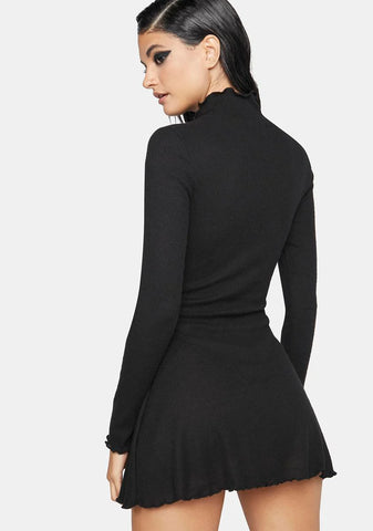 Ready To Impress Mock Neck Mini Dress