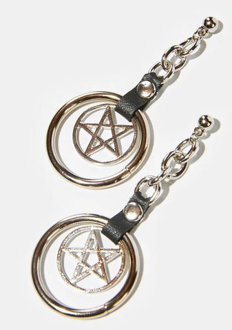 Tempted Darkness Chain Earrings