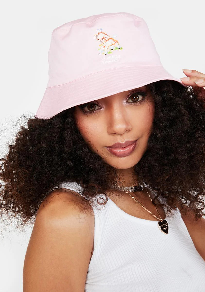 Pink Dramatic Bucket Hat