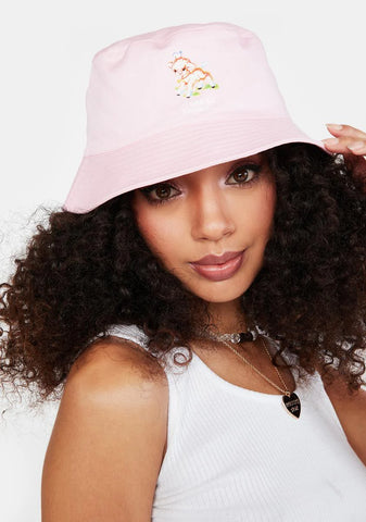 Pink Dramatic Bucket Hat