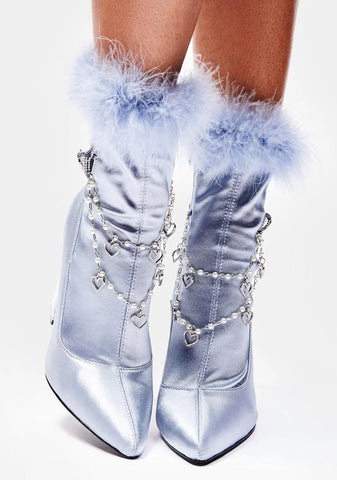 Royal Luv Me Or Hate Me Marabou Boots