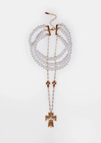 Like A Prayer Pearl Necklace