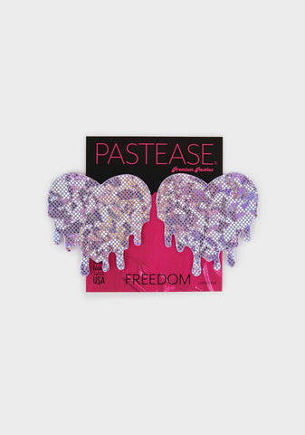 Silver Melty Heart Pasties