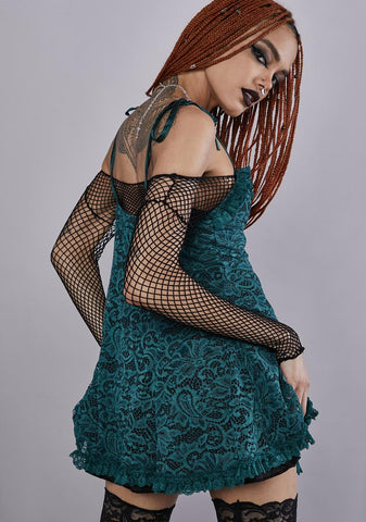 Emerald Faithfully Doomed Lace Dress
