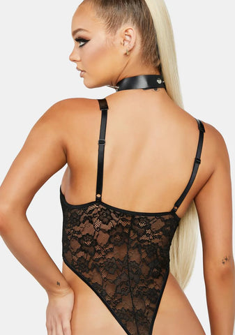 Down In The Dust Lace Teddy