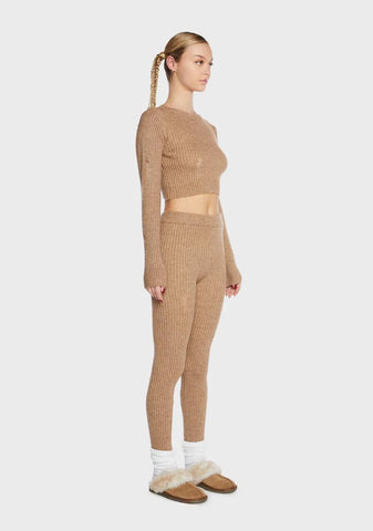 Taupe Winter Getaway Knit Set