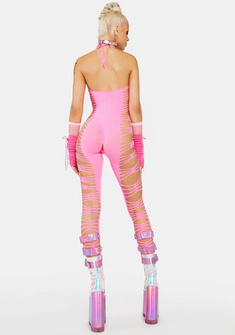 Not Afraid Cut Out Bodystocking