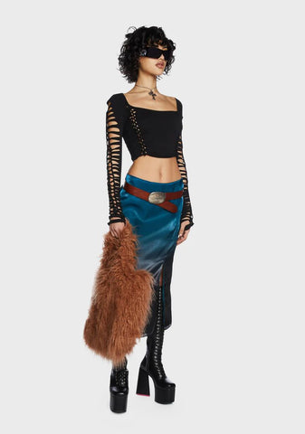 Twice Dreamt Ombre Midi Skirt