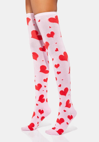 Love Surrounds Me Thigh High Socks
