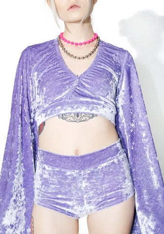 I Got U Babe Velvet Shorts