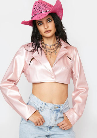 Baby I Am Fearless Cropped Blazer