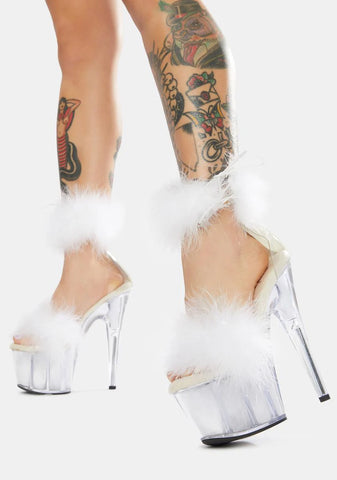White Adore Platform Heels