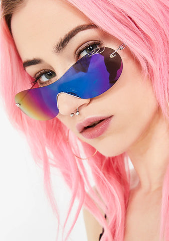 Backin' It Up Shield Sunglasses