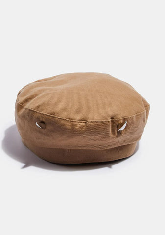 Atmosphere Tan Beret With Horns