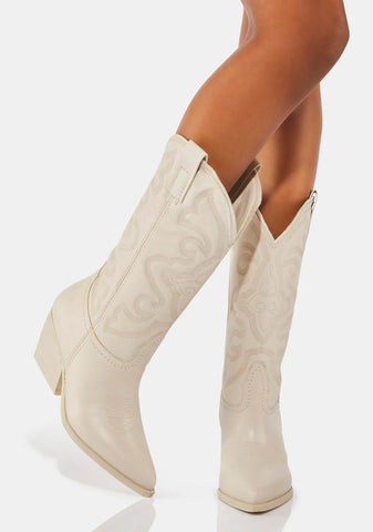 White West Cowboy Boots