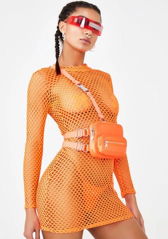 Kinetic Kitten Fishnet Dress