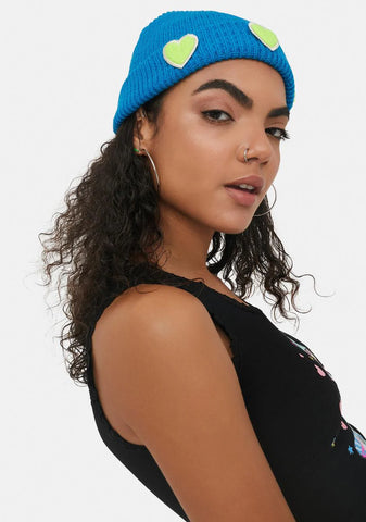 Aqua Flower Peacemaker Beanie