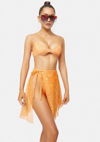 Orange Gea Bikini Top