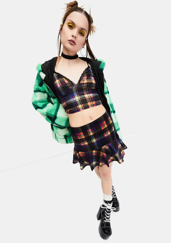 Running Wild Plaid Crop Tank