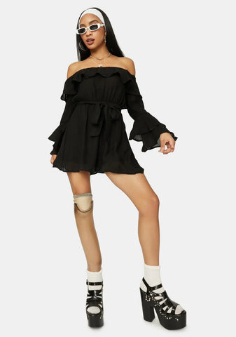 Rags To Riches Off The Shoulder Romper