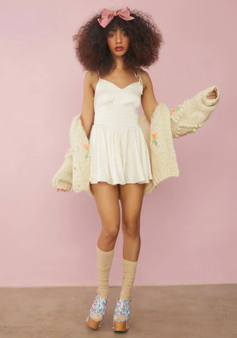 Cup Of Tea Satin Romper