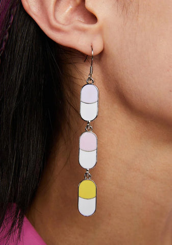 Little Pills Everywhere Drop Earrings