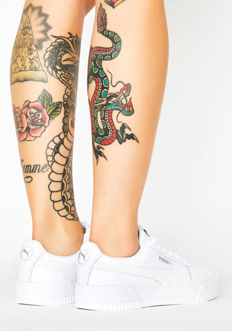 Silver White Carina Classic Sneakers