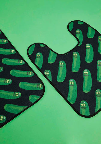 Pickle Rick Bath Mat Set