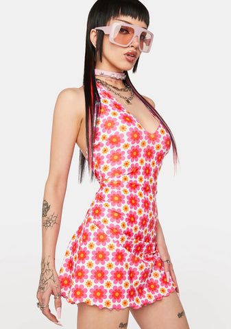 Live And Let Live Floral Mini Dress