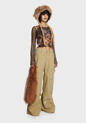 Stone Zip Sweeper Jeans