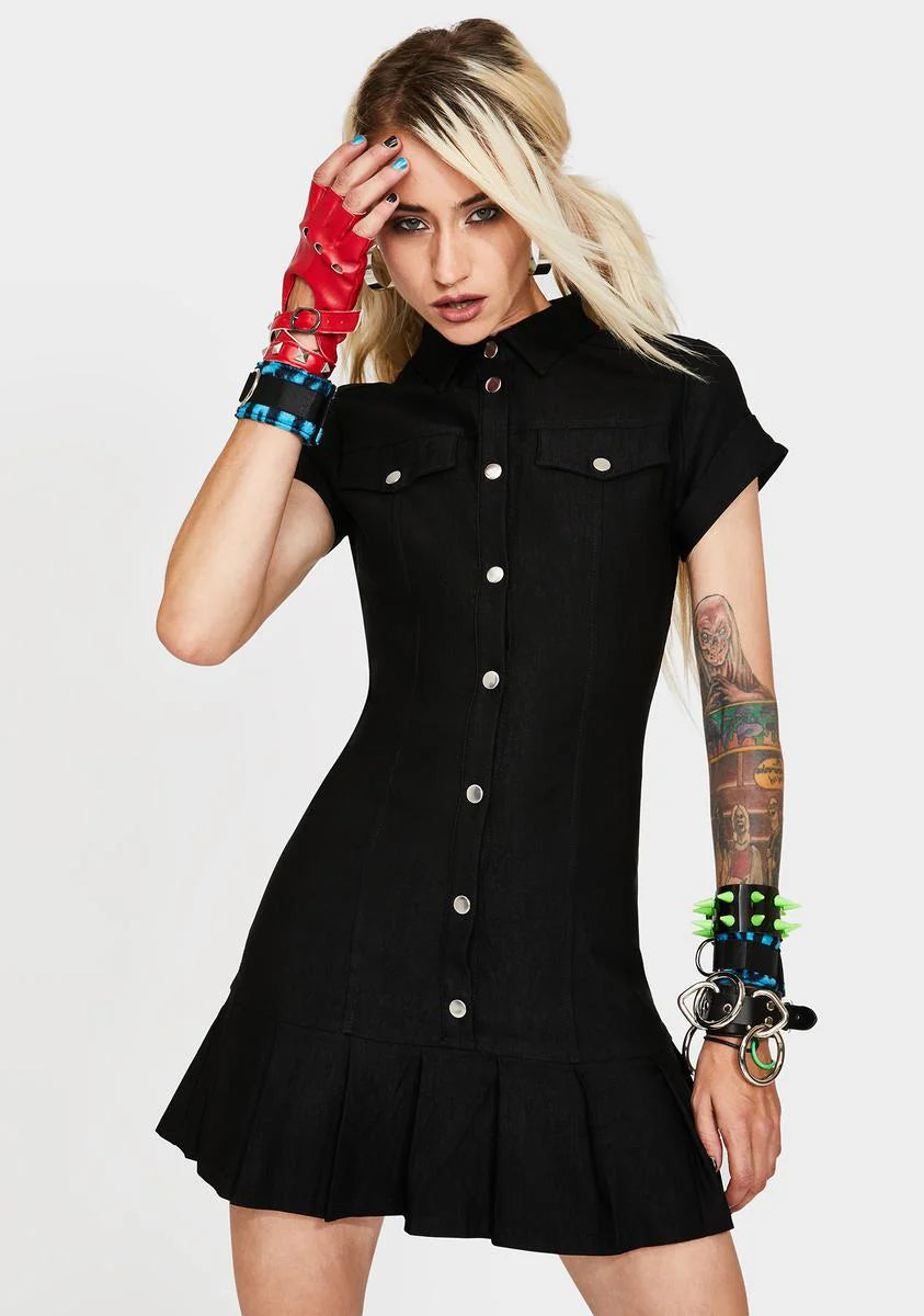 Live N' Learn Button Down Dress