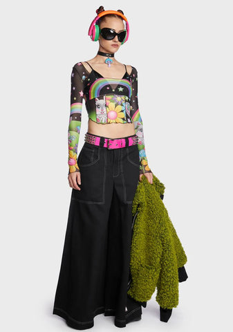 Happy Planet Mesh Top