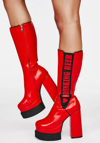 Rock The Party Knee High Boots