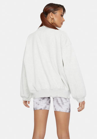 Distressed Crewneck Sweater