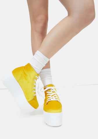 Yellow Barletta Platform Sneakers