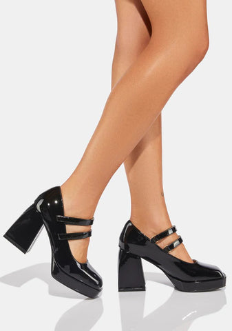 Dark You Show Off Block Heels